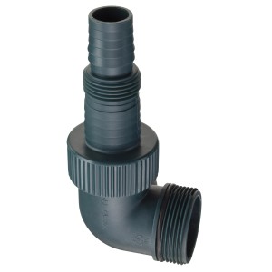 Raccordo per tubo flessibile per pompe ad immersione, adatto per tubi da 25 mm e 32 mm.