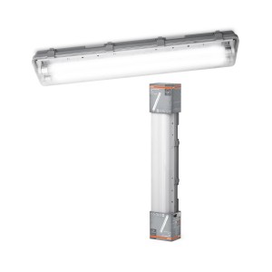 Osram LED Submarine, lampada stagna, 2x7W, grigia, per cantina, garage e officina.