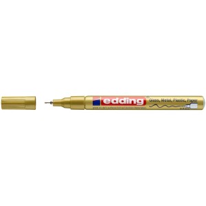 Edding Lackmarker 780 in Gold, 0,8 mm Strichbreite, für dauerhafte Beschriftungen.