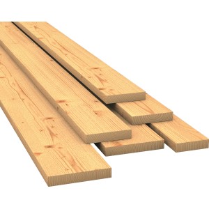 Sägeraues Schalbrett aus Fichte/Tanne, 23x100x2000 mm, für Innenausbau und Holzkonstruktionen.