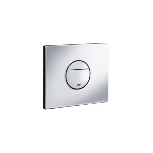 Placca di comando WC Grohe Nova Cosmopolitan bianca e acciaio inox per doppio scarico.