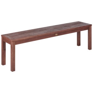 Banc de jardin Beliani Tuscania en bois d'eucalyptus marron pour 2 personnes.