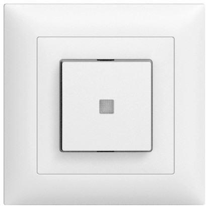Feller UP-Druckschalter EdizioDue Schema 3 beleuchtet + Frontlinse Weiss