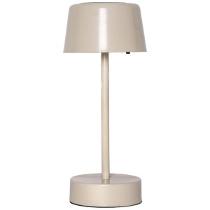 Lampada da tavolo solare a LED Solei beige di Star Trading, alta 26,5 cm, per interni ed esterni.