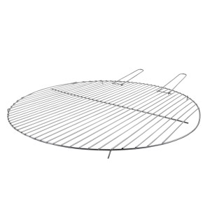 Grille de barbecue ronde en acier 60x60 cm pour braséros, ustensile de grill.