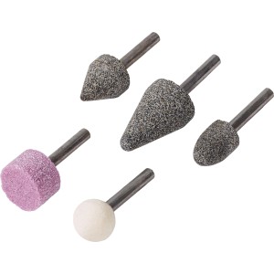 Set mole abrasive LUX per miniutensile, 5 pezzi: mole abrasive in varie forme e colori.