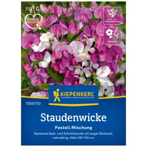Kiepenkerl Pois vivace Pastel Mélange : Fleurs dans de délicates nuances de rose, violet et blanc.
