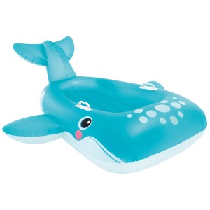 Bouée baleine bleue Intex (168x140cm) avec poignées pour enfants 3+.