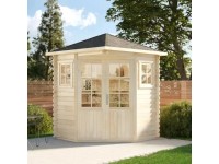 Alpholz 5-Eck Gartenhaus Sunny-A Natur 200 cm x 200 cm, imprägniert
