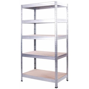 Étagère de stockage galvanisée Ar Shelving avec 5 tablettes, 180x90x40 cm, idéale pour rangement et atelier.