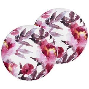 Beliani Cuscini da giardino Lanrosso in poliestere bianco Ø 40 cm / set da 2