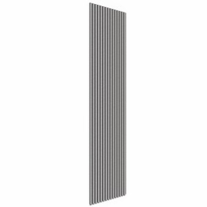 Pannello acustico grigio cemento con feltro acustico nero per pareti e soffitti, altezza 240 cm.