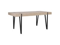 Beliani Esstisch Adena MDF-Tischplatte Hellbraun (HxBxT) 75 x 90 x 150 cm