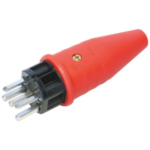Roter Steko TPE-Stecker Typ 25 für Elektroinstallationen.
