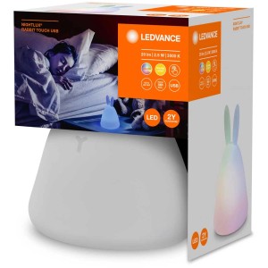 Ledvance LED Nightlux Coniglio USB RGBW (200x141x115mm). Design coniglio, ricaricabile.
