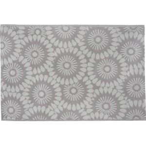 Tappeto da esterno, 180x120 cm, tortora-beige con motivo floreale, ideale per campeggio, balcone e terrazza.