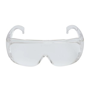 Lunettes de protection transparentes 3M Visitor, adaptées aux porteurs de lunettes.