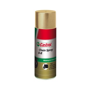 Castrol Chain Spray O-R 0,4 l pour chaînes de moto, pour une lubrification et une protection optimales.