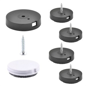 Wagner patins feutre et plastique QuickClick 2en1 Duo, jeu de 12 pièces, Ø 30 mm, avec vis et inserts interchangeables.