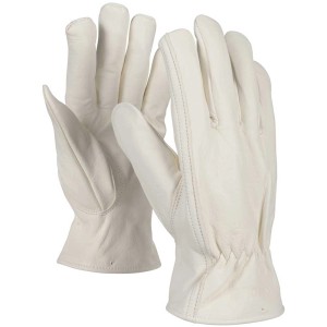 Gants de travail Ox-On Eco Supreme 7602 taille S en cuir de chèvre souple et clair pour montage et jardin.