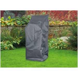 Copertura protettiva grigia per sedia da giardino, impermeabile e resistente agli strappi.