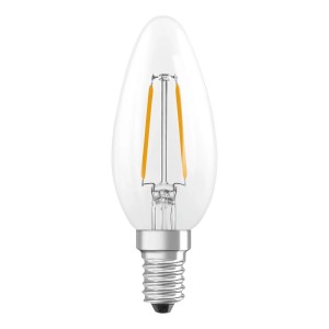 Osram LED-Leuchtmittel E14 Kerzenform, 1W, klar. Energiesparende LED Lampe für dekorative Beleuchtung.