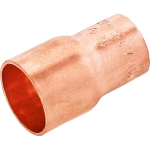 Manicotto di riduzione a saldare in rame, 15 mm x 12 mm, per tubi in rame, raccordo per acqua potabile.