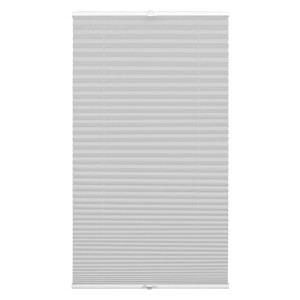 Store plissé thermique Gardinia Concept gris, 40x130 cm, occultant et économe en énergie.