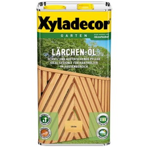 Xyladecor Lärchen-Öl 5l Dose für Holzschutz und Pflege im Außenbereich.