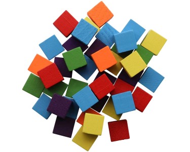 Cubetti di legno Colorato 15 mm / 42 pz