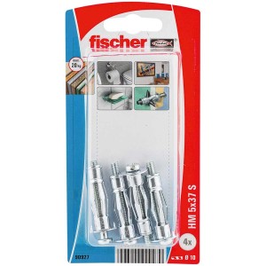 Fischer tasselli per cavità HM 5x37 S K, 4 pezzi, per fissaggi sicuri in cavità.