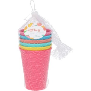 Lot de 6 gobelets en polypropylène (400ml) de couleurs assorties, vaisselle pour le quotidien et les fêtes.