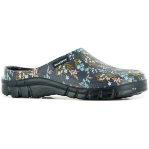 Zoccoli da donna Blackfox Lily, antracite con motivo floreale, taglia 36, ideali per giardino e tempo libero.