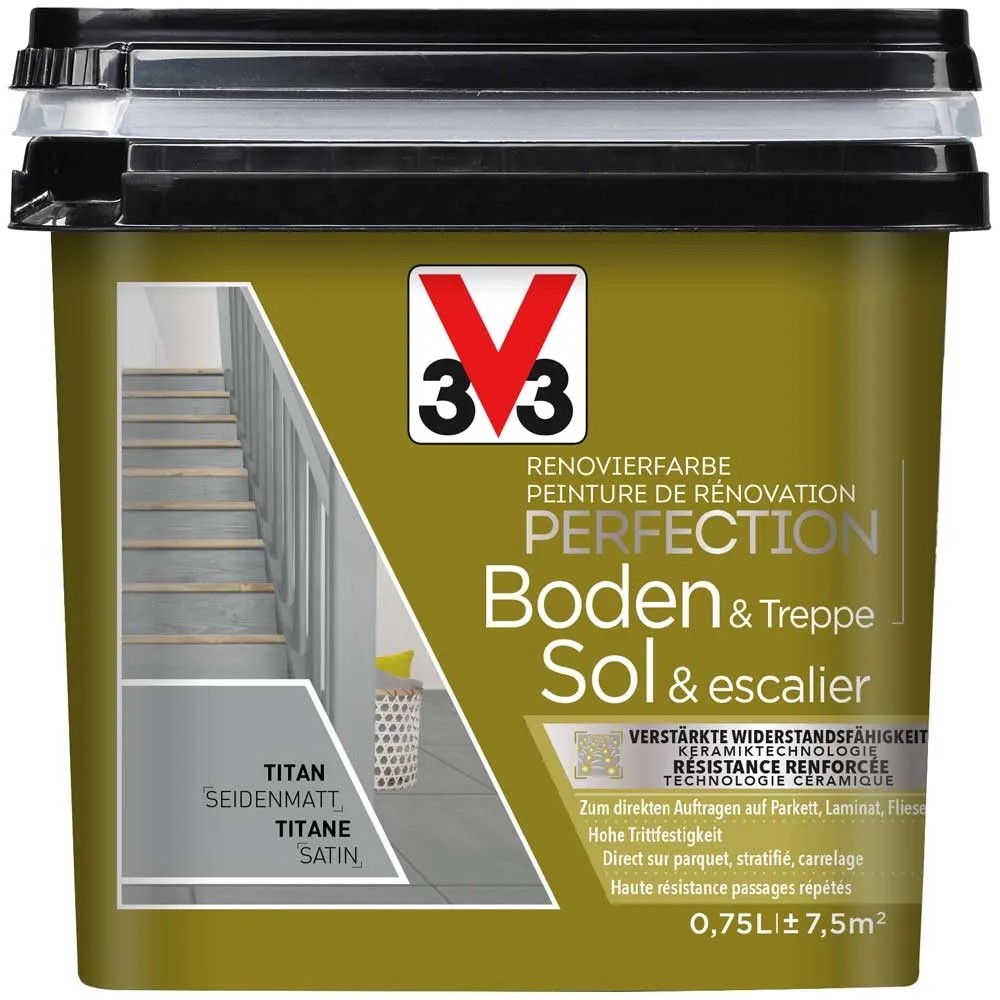 Sol Reno Nevada Peinture pour sol Reno Perfection Titan 750 ml
