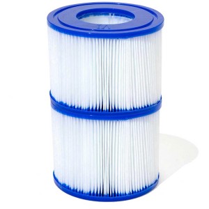 Bestway Filtro VI, confezione da 2 per vasche idromassaggio Lay-Z-Spa, misura 6. Cartucce di ricambio con bordo blu.