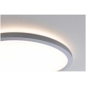 Panneau LED dimmable Paulmann Atria Shine, chrome mat, Ø 420mm, plafonnier.