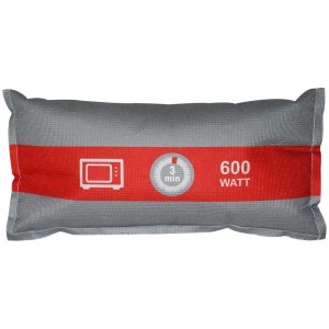 Auto-Luftentfeuchter 1 kg, grauer Entfeuchter mit rotem Band und Mikrowellen-Symbol.