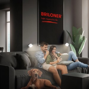 Briloner® Faretto parete batt Tari Bianco (HxLxP) 4 x 7,5 x 9 cm / 1,5 W / 160lm