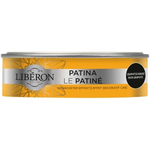 Libéron Patina Nero Grafite, barattolo da 0,15 l per mobili in legno con effetto cera.