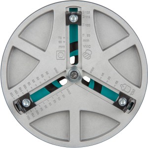 wolfcraft Sega a tazza AH 45-130, taglierina a cerchio regolabile per fori precisi.