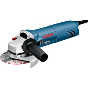 Meuleuse d'angle Bosch Professional GWS 1400 avec disque de 125 mm, bleue.