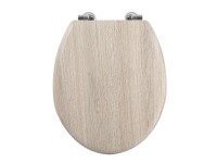 MSV WC-Sitz Parkett MDF Holz (HxBxT) 42,5 x 36,5 x 5 cm