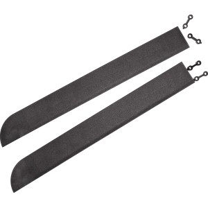 Bordure angolari Andiamo nere, 43 cm, 2 pezzi per piastrelle da terrazzo. Plastica, resistente ai raggi UV.