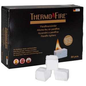 Accendifuoco Thermofire, 64 pezzi, per grill, camino e stufa. A base di paraffina, pulito e inodore.