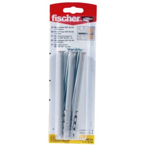 Fischer Tassello a espansione SXR 10x140 con vite, confezione da 4. Tasselli per materiali pieni e forati.