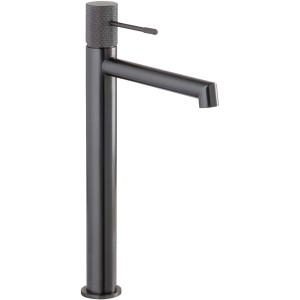 Miscelatore lavabo Schöner Wohnen Kadia, grigio grafite, bocca 24,2 cm. Rubinetto moderno per lavabi da appoggio.