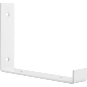 Console industrielle blanche en métal (21,2x15cm) pour montage mural.