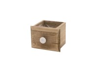 Holz-Pflanzgefäss Braun 10 x 12 x 9 cm