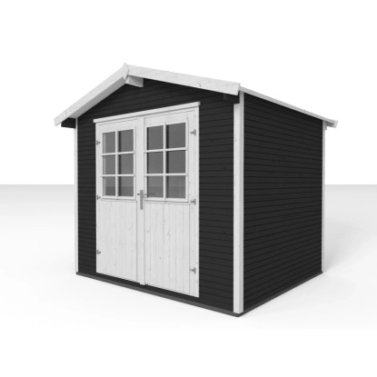 Weka Gartenhaus 218 Anthrazit Gr. 1 Satteldach 28 mm