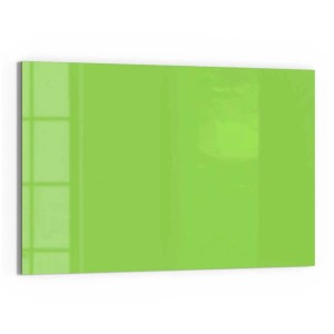 Tableau magnétique en verre vert, 35x50 cm, pour notes et photos. Panneau d'affichage pratique pour bureau et maison.